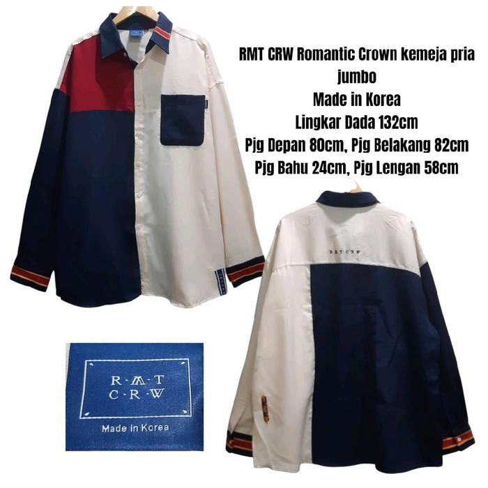 RMT CRW Romantic Crown kemeja pria jumbo