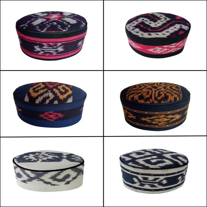 peci tenun etnik , peci songket . songkok tenun. songkok songket