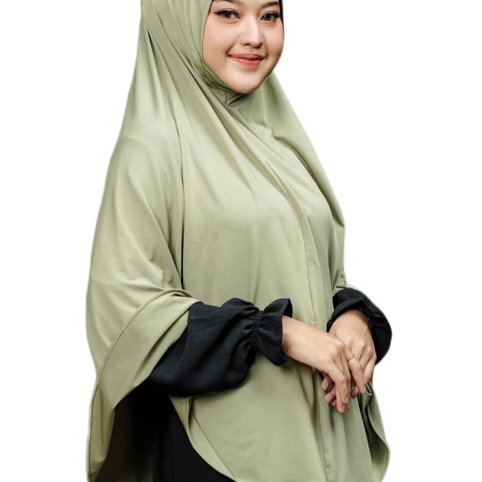 Hijab Bergo Malaysia Dagu Jumbo Nyaman Panjang Tebal Muslim Kerudung Instan Syari Cantik Pendek Navy