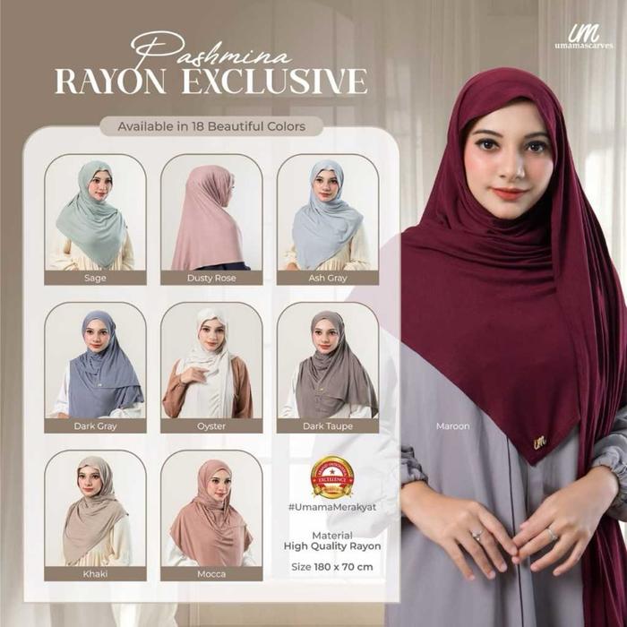 Pashmina kaos rayon umama / Pashmina kaos exclusive umama scarf