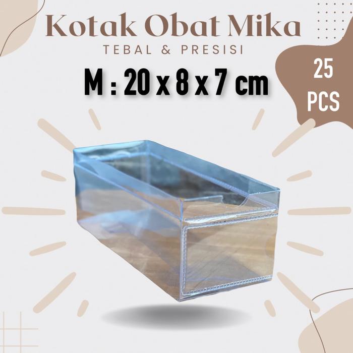 [25pcs] Kotak Obat Mika Plastik Apotek 20x8x7 M