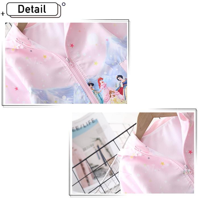 Lnr Shop Jaket Anak Perempuan Dengan Topi Motif Unicorn Princess Snow White Cinderella Aurora Belle 