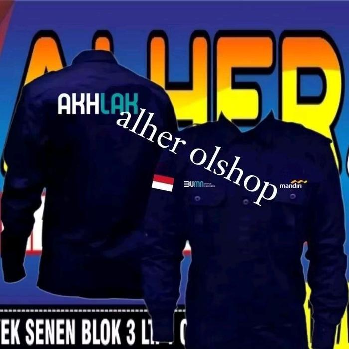 Kemeja Bank mandiri baju Bank mandiri seragam bank mandiri Pdh Bank mandiri baju kerja bank mandiri