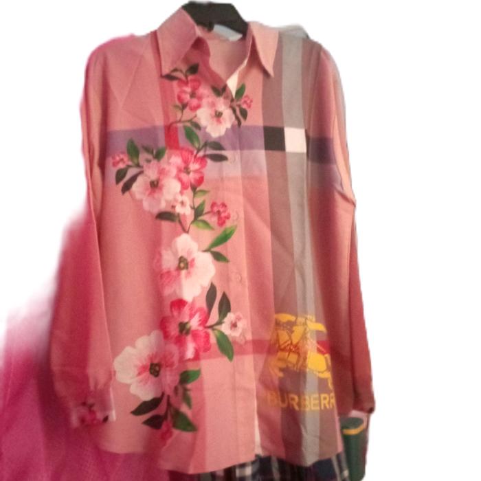 kemeja blueberry warna pink