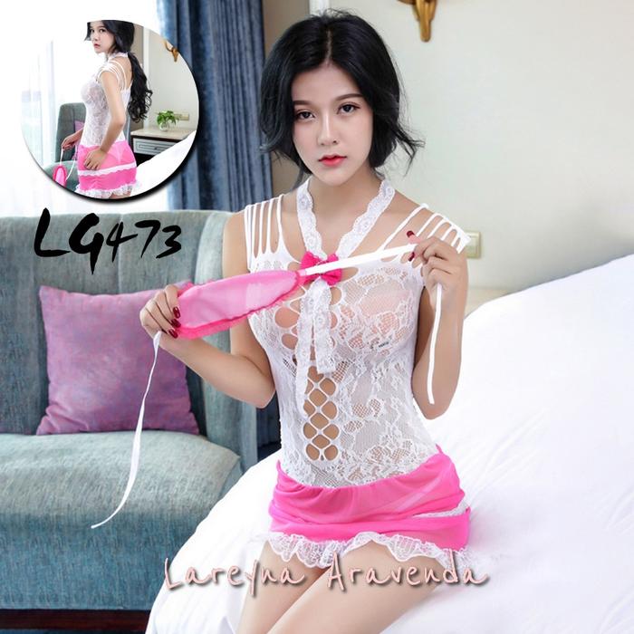 OBRAL Set Lingerie Body Stocking Exclusive Jumbo + Penutup Mata Midnight Fantasy LG473 Diskon