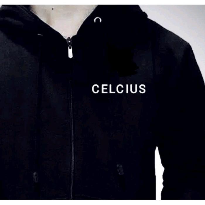 HODIE ZIPPER CELCIUS HITAM BASIC / HODIE PRIA / Hoodie Distro