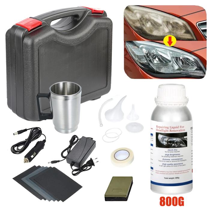 Headlight Restorer Fumigation Light Restoration Agent Kit Headlight