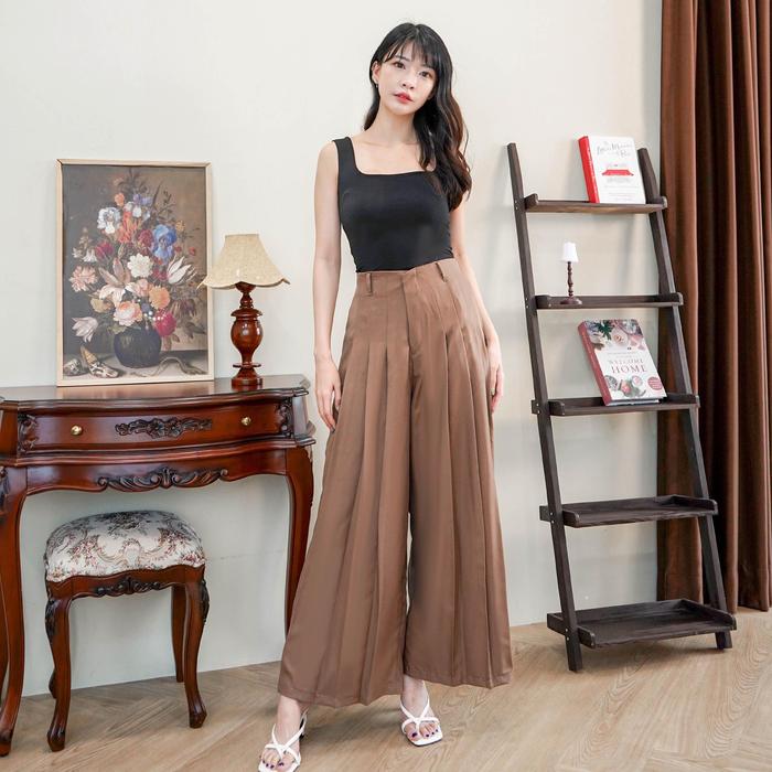 Tometoh | Heidy Lavie Pants Wide Leg Pants Kulot Wanita Jumbo