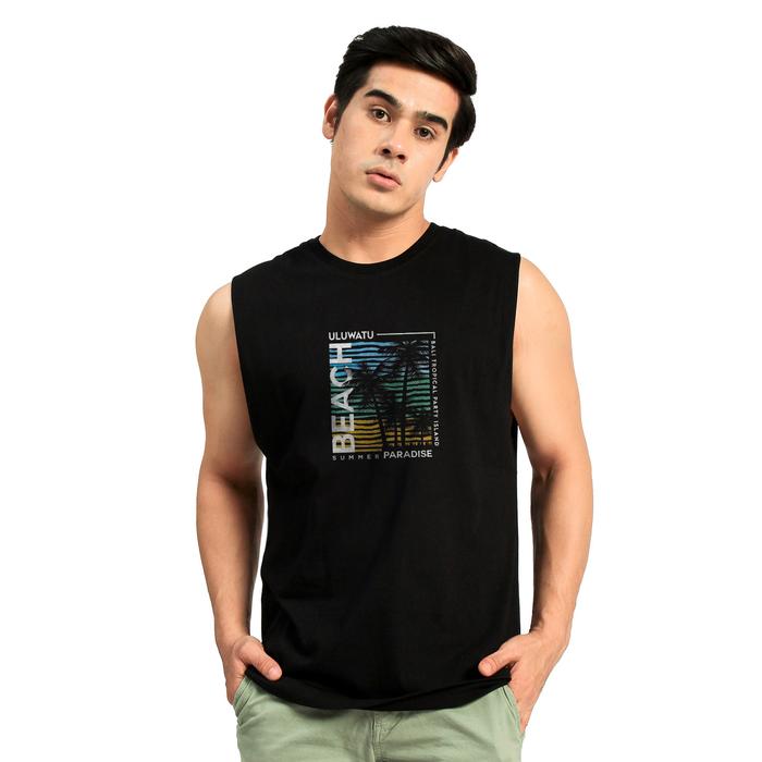 Surfinclo Sleeveless T-Shirt Bahan Cotton Bamboo Tanktop Summer Paradise Canggu Anti Bakteri Anti Ba