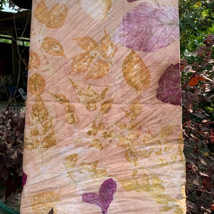 kain ecoprint bahan primissima dan rayon