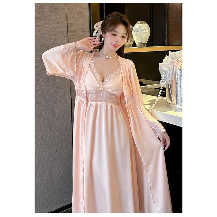 Manja- kimono sutera long dress 92319 set 2 pcs/kimono set/lingerie set