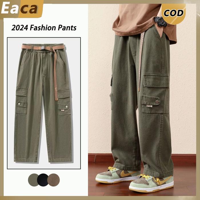 Cargo pants pria celana cargo panjang priabaggy pants jumbo Celana Kasual gaya cargo korean style Ce