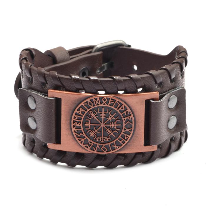 Punk Men Wide Bangle Nordic Viking Designer Charm Wolf Head Bracelet