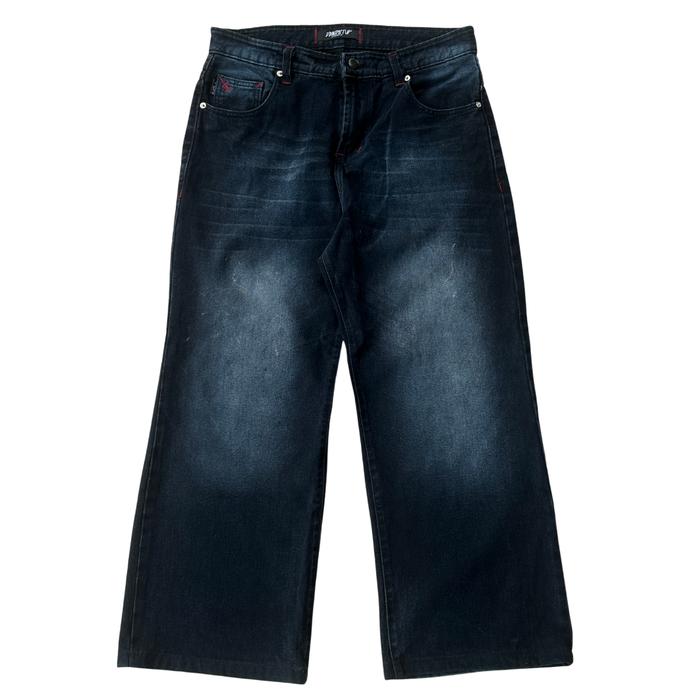 DenimItUp H1 Baggy Ash Grey Black Wide Leg Jeans