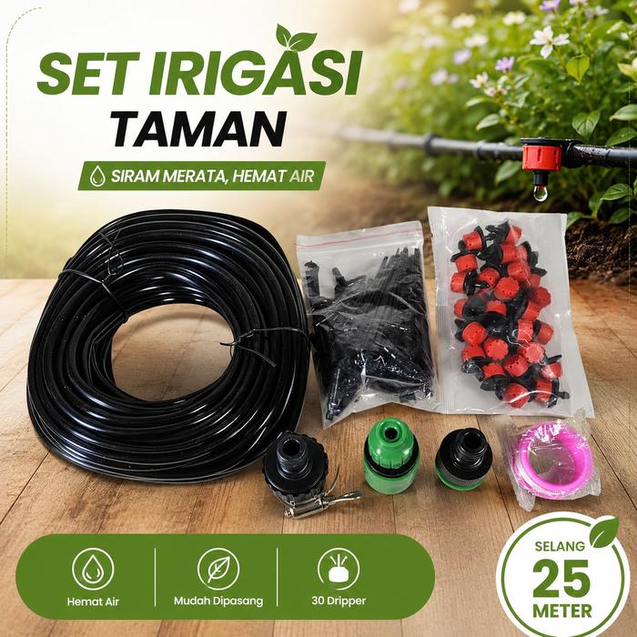 Cahayastore - Set Irigasi Tetes | Garden Watering Kit | Dripper Tanaman 30 Lubang