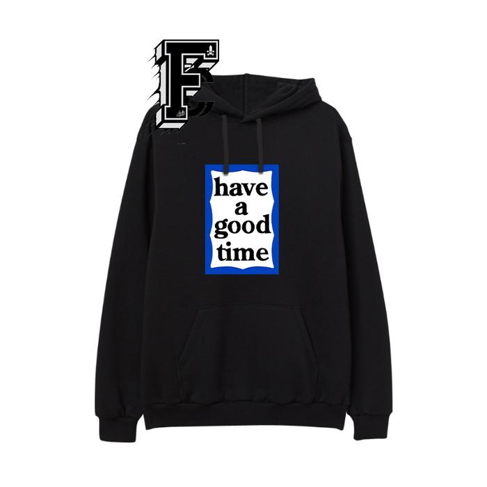 Hoodie sweater Have A Good Time Garis Biru Dewasa