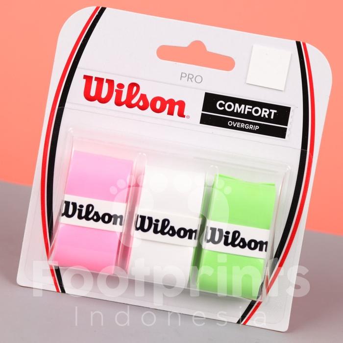 Wilson Pro Comfort Overgrip Over Grip Raket Tenis Tennis Original Grey White Pink Roland Garros
