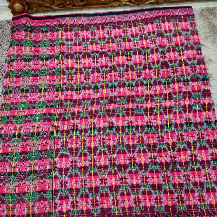 sarung etnik Palembang sutra full emas emas