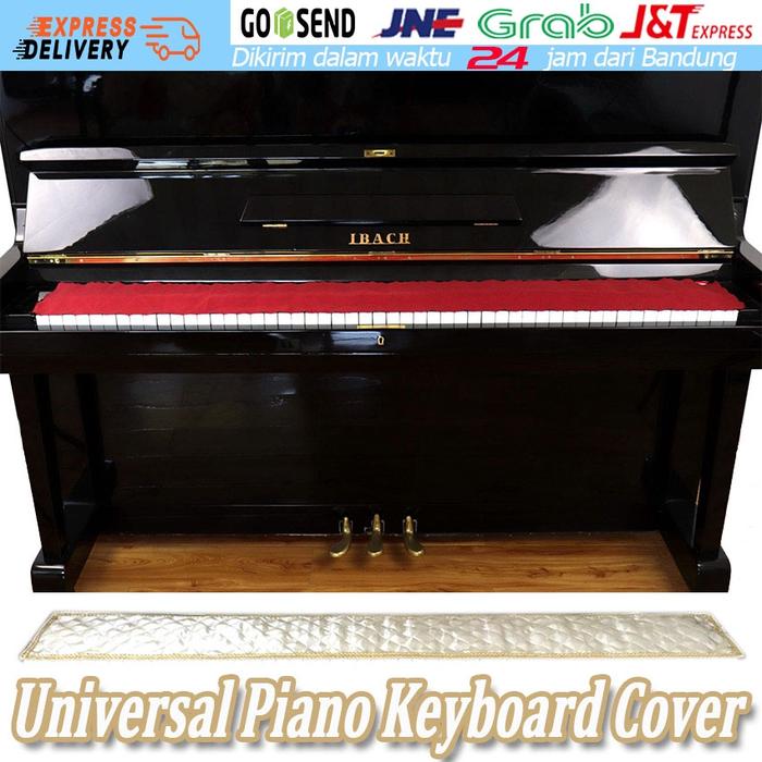 Cover Tuts Piano | Tutup Tuts Piano Polos | Tutup Tuts Keyboard Pelindung Anti Debu Bahan Kain Bulu