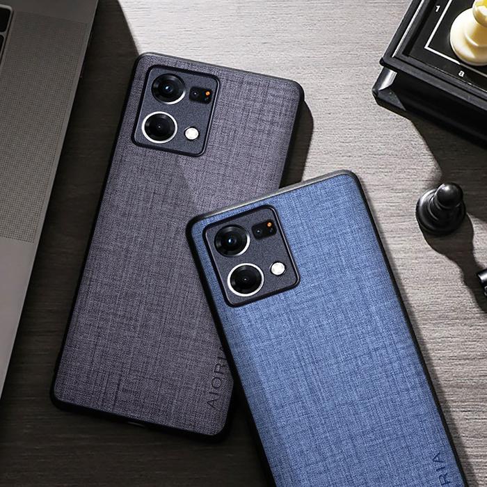 Textile Texture Case for Oppo Reno7 Reno 7 Pro Lite Z 5G Premium PC