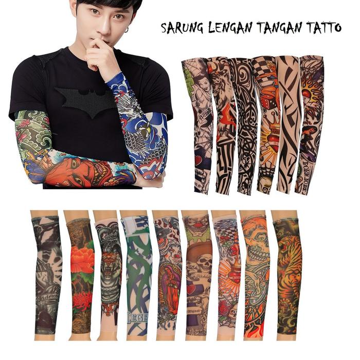SARUNG LENGAN TANGAN TATTO - MANSET TANGAN MOTIF TATO Tatoo Temporary