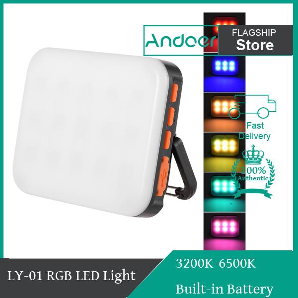 Andoer LY-01 RGB Lampu Fotografi LED, Lampu Pengisi Fotografi
