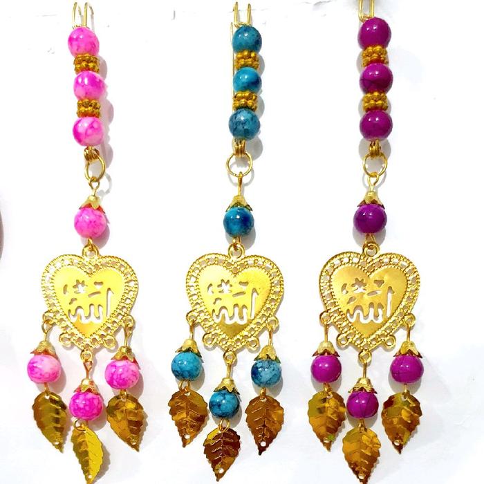 Bros PENITI JILBAB peniti dagu gold silver motif campur multifungsi anting jilbab Pin Hijab dengan D