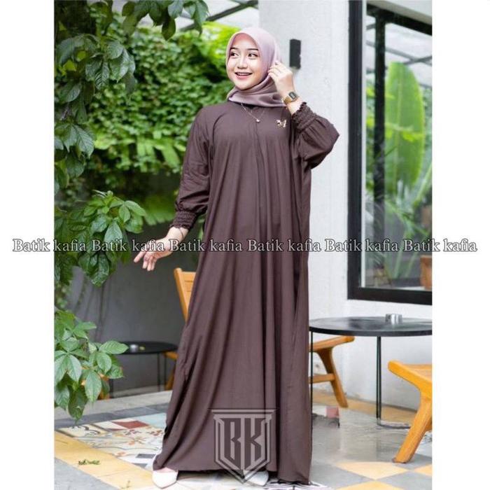 BILLION KAFTAN POLOS RAYON GRADE A SUPER MAXY DRESS BUSUI LENGAN PANJANG - KAFIA KAFTANWEAR