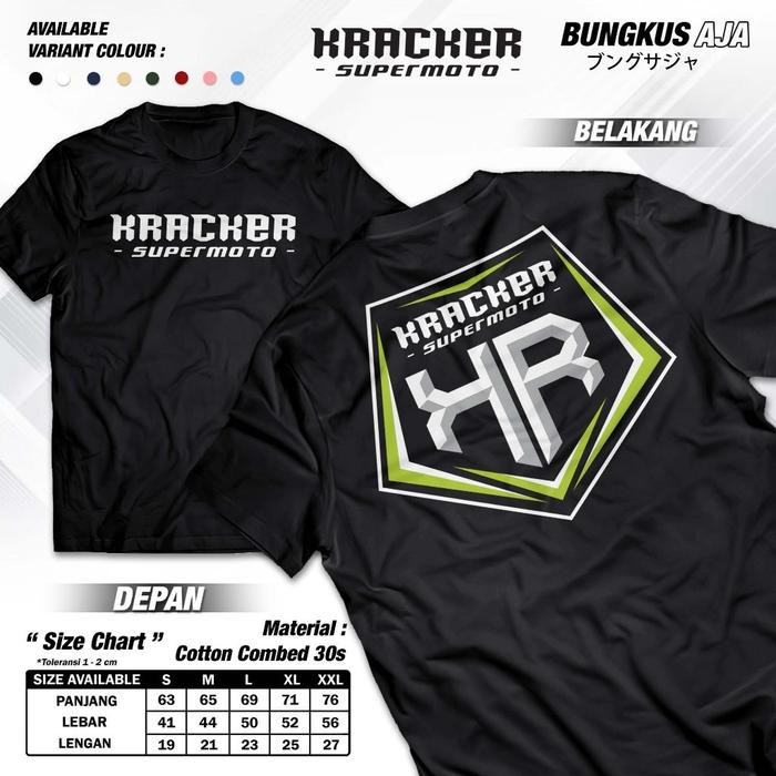 Kaos Kracker Supermoto KR Tshirt Motor Herex Racing Distro Cotton Combed 30s Bungkusaja 1149