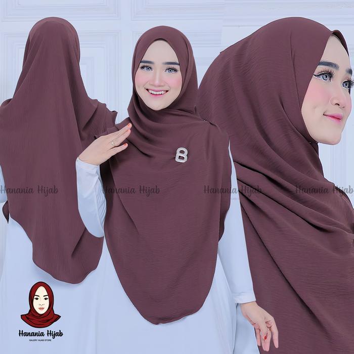 Pashmina Oval Jumbo Crinkle Airflow Semi Syar'i Zunaira Pashmina Curve