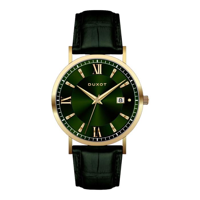 Jam Tangan Pria DUXOT DX-2040-01 Men Green Dial Green Leather Strap Limited Edition