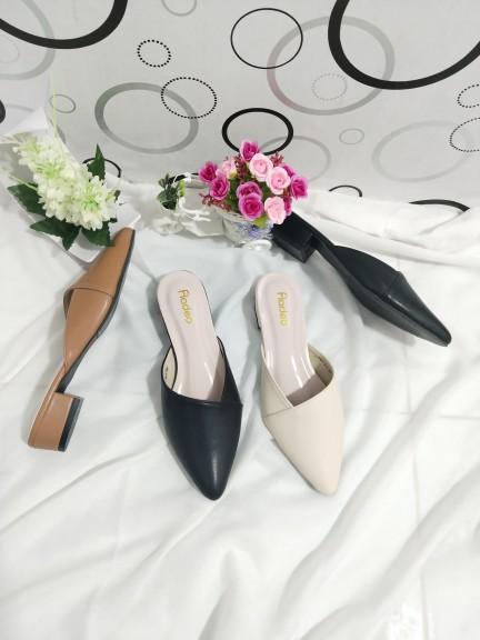 Sandal wanita terbaru polos hak 3cm putri collection 05