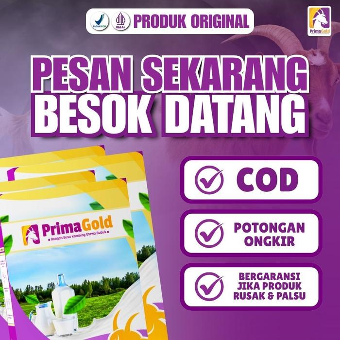 PRIMAGOLD SUSU KAMBING ETAWA BUBUK ORIGINAL