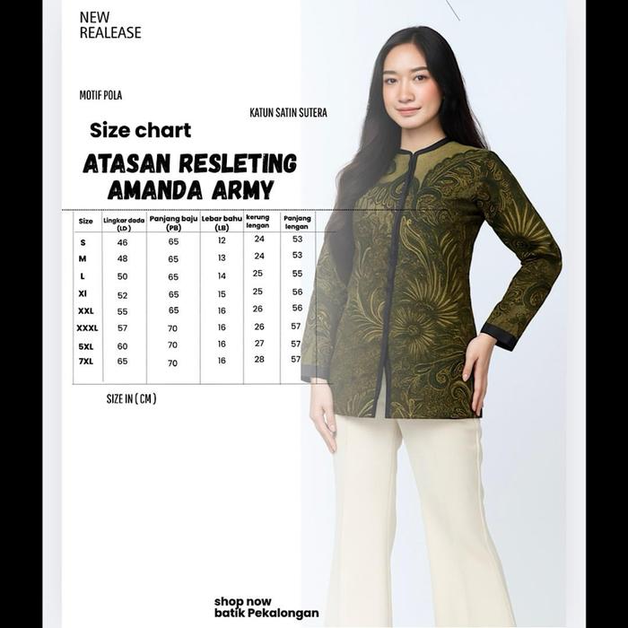 AULIA FASHION - ATASAN BATIK WANITA MODERN STYLE TERBARU BAJU BATIK KEKINIAN BATIK AESTETIK AMANDA A