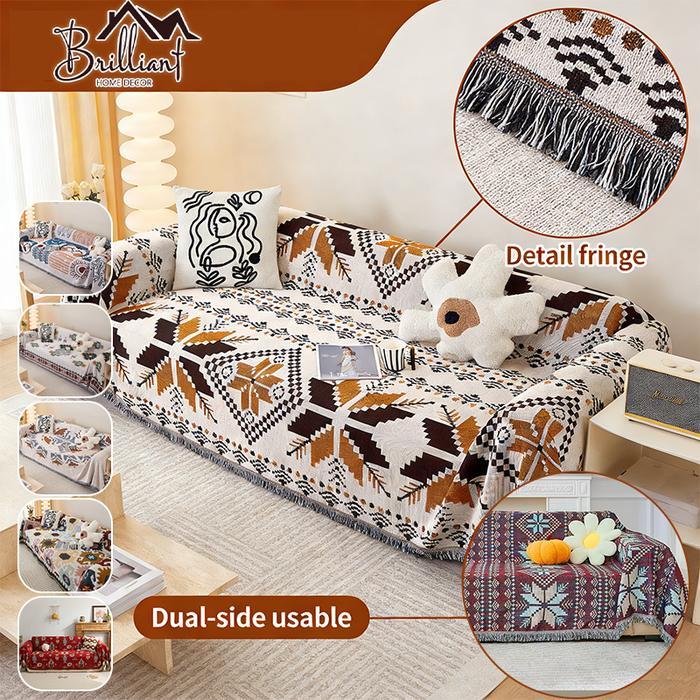 BRilliant Home Cover Sofa Penutup Sofa Jacquard Selimut Sofa Sofa Cover Selimut Bed Cover Saja 90*18