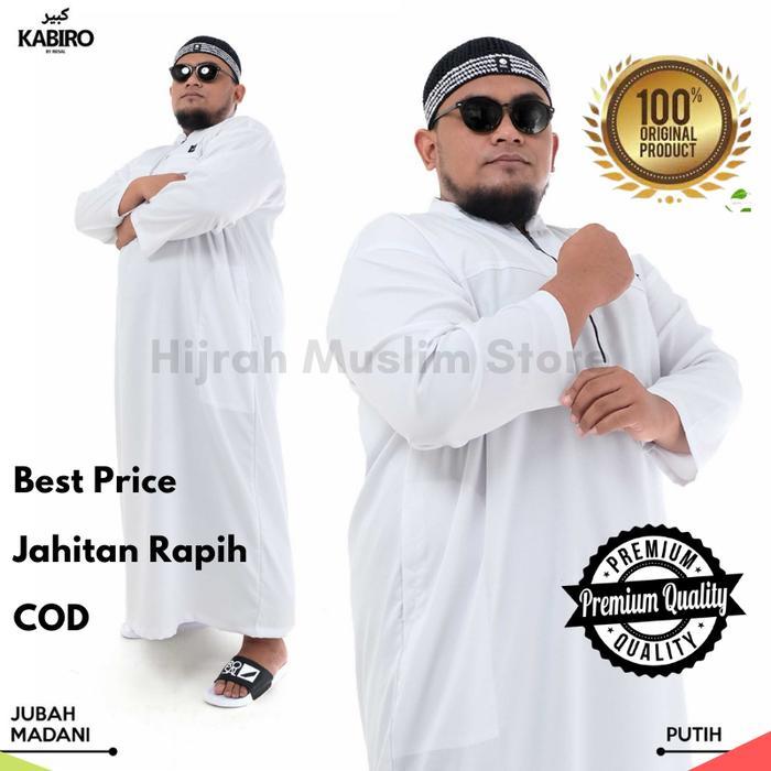 MURAH ! Baju Gamis Jubah Pria Katun Haramain Big Size Jumbo Pria COD