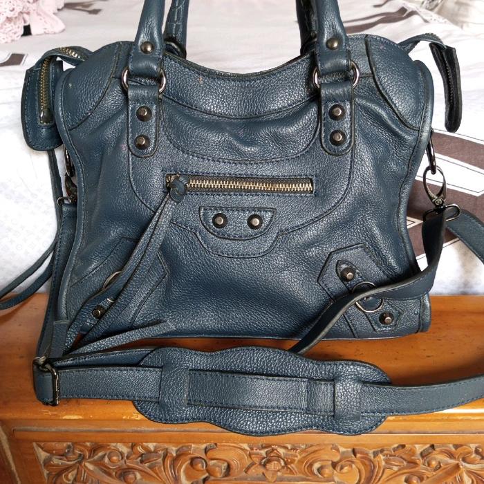 tas Balenciaga mini blue colour