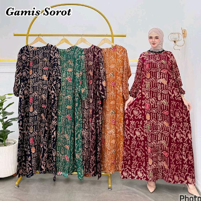 gamis mewah rayon premium ld 120 panjang 140