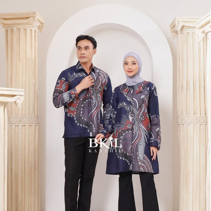 Kanthil Tunik Batik Wanita Couple Baju Batik Couple Tunik Kantor Modern Raja Ampat