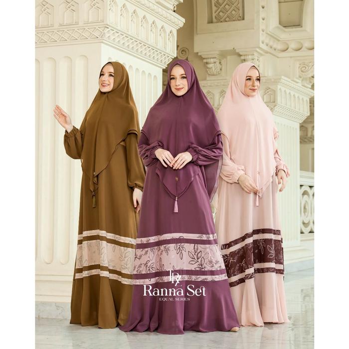 TRZ - Ranna Gamis Set - Gamis Printing Set Syari