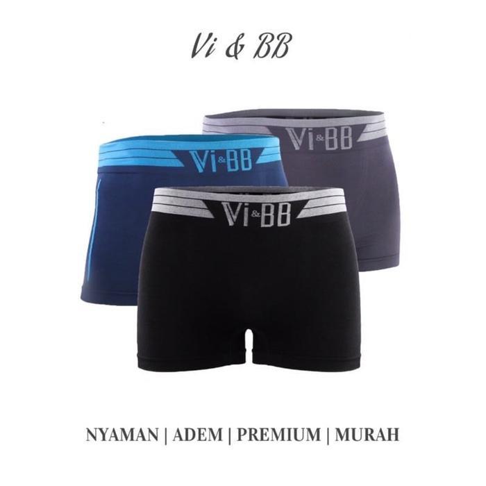 Makassar! Celana Dalam Pria BOXER GROSIR! VI BB VI&BB VI-BB Sempak Pakaian Dalam Pria