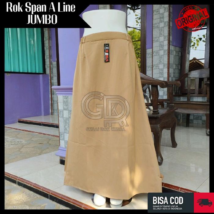 Rok Span Coksu Panjang Jumbo Rok PNS Warna Kaki Rok PNS Wanita Jumbo Rok Kerja Span Rok A Pemda Rok 