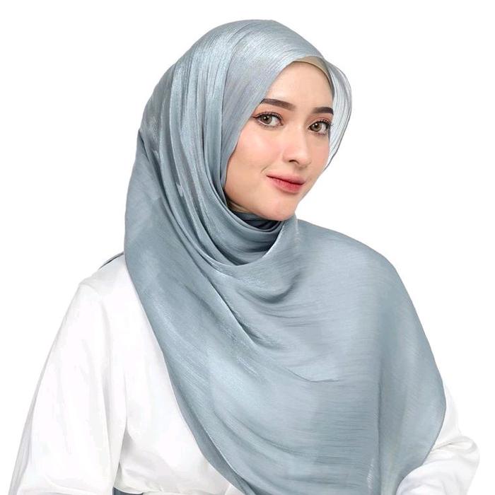 BISA COD cuci gudang pashmina shimmer polos// warna wardah