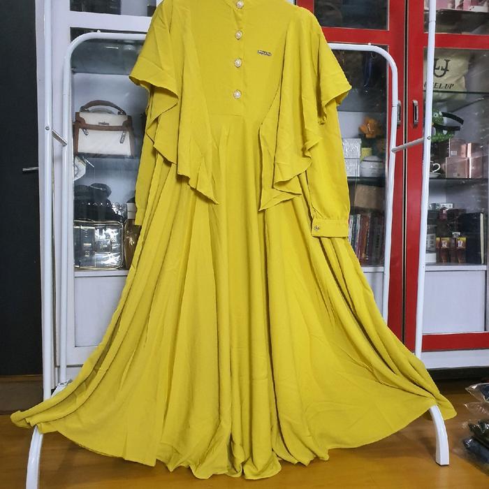 gamis shella shaukia lemon kuning ori by shellashaukia Muslim