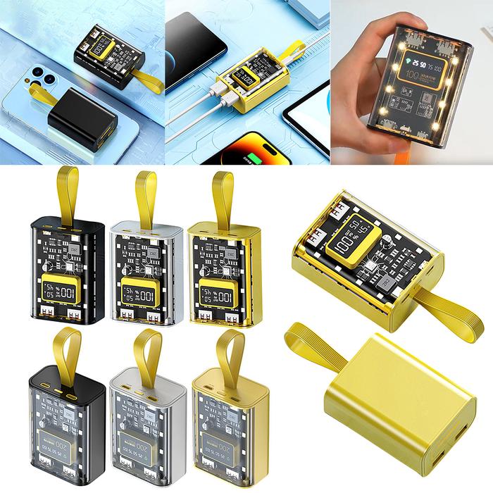 18650 Digital Display Charging Box with Night Light Mobile Power Supply Box Portable Battery Chargin