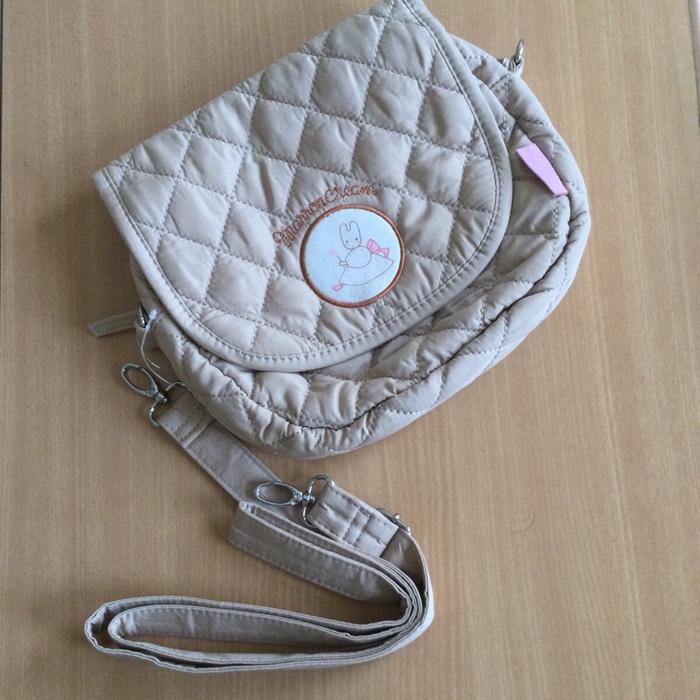 Tas slempang marron cream ori japan
