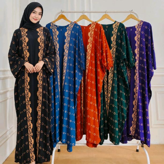 Kaftan Ayana Rayon Premium Motif Etnik Exclusive