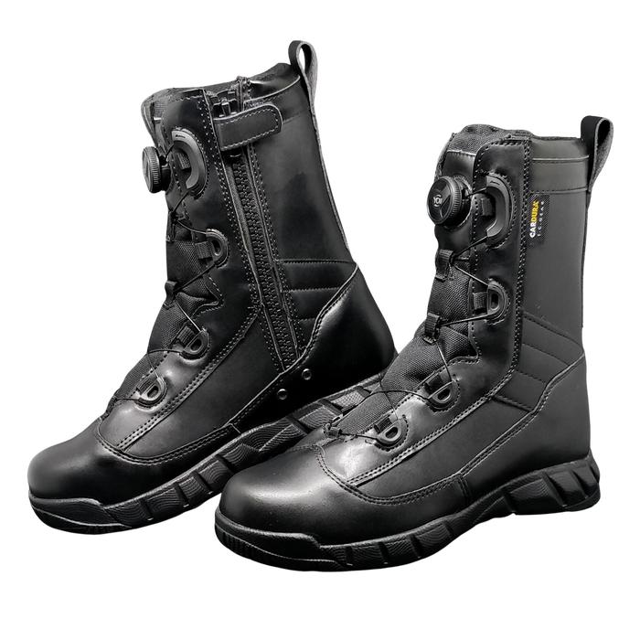 Sepatu Combat Boots PDL Blackwater DIAL (Full Leather Edition) 9 Inci Hitam Pria Tactical