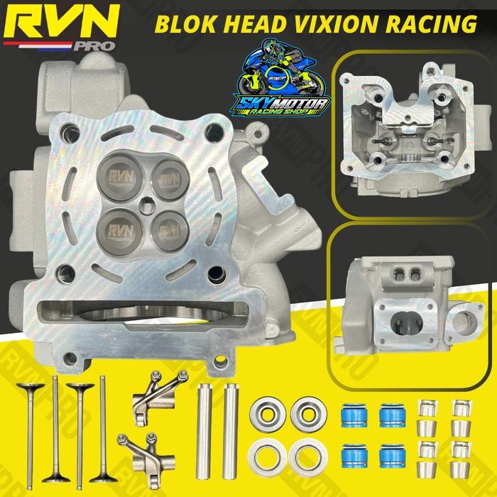 BLOCK BLOK HEAD CYLINDER HEAD RVN RACING JUPITER MX NEW MX LAMA 4 SPEED 5 SPEED BISA UNTUK MXKING MX