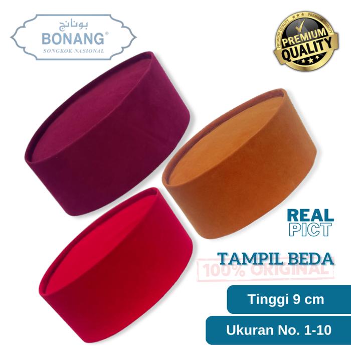 PECI BETAWI/ SONGKOK MERAH, MAROON, HIJAU, BIRU, COKLAT MUDA,Tinggi 9CM TERMURAH